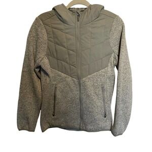 Kyodan Jacket Womens Petite/Small Long Sleeve Mock Neck Full Zip Hooded